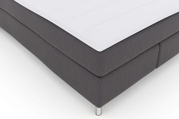 Select No 3 Komplett Sengepakke 140x200 Fast - Mørkegrå/Metallben - Møbler - Senger - Komplett sengepakke