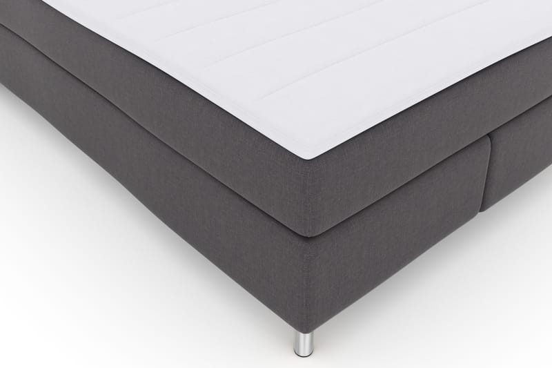 Select No 3 Komplett Sengepakke 140x200 Fast - Mørkegrå/Metallben - Møbler - Senger - Komplett sengepakke