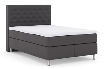Select No 3 Komplett Sengepakke 140x200 Fast - Mørkegrå/Metallben - Møbler - Senger - Komplett sengepakke