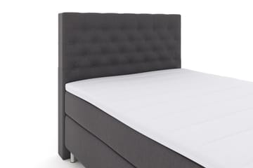 Select No 3 Komplett Sengepakke 140x200 Fast - Mørkegrå/Metallben - Møbler - Senger - Komplett sengepakke