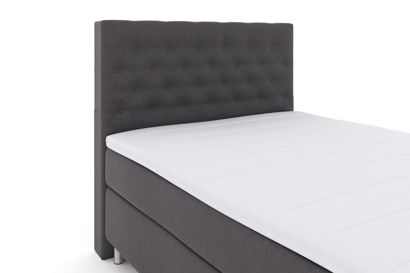Select No 3 Komplett Sengepakke 140x200 Fast - Mørkegrå/Metallben - Møbler - Senger - Komplett sengepakke