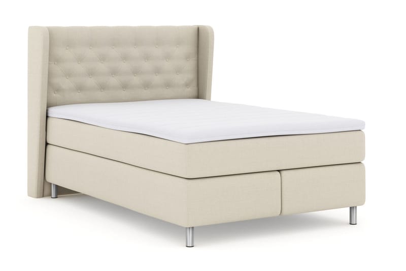 Select No 3 Komplett Sengepakke 140x200 Fast/Medium - Beige/Metallben - Møbler - Senger - Komplett sengepakke