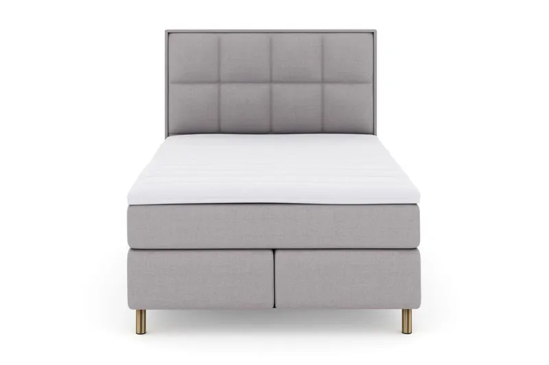 Select No 3 Komplett Sengepakke 140x200 Fast/Medium, Lysegrå/Kobberben