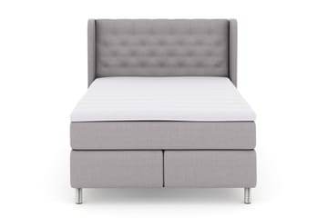 Select No 3 Komplett Sengepakke 140x200 Fast/Medium - Lysegrå/Metallben - Møbler - Senger - Komplett sengepakke