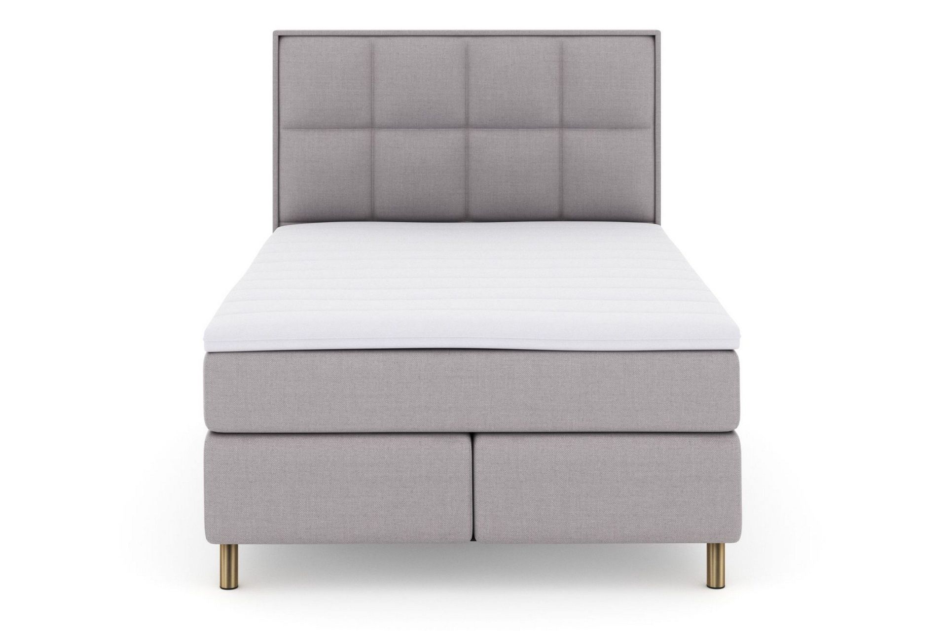 Select No 3 Komplett Sengepakke 140x200 Medium - Lysegrå/Kobberben