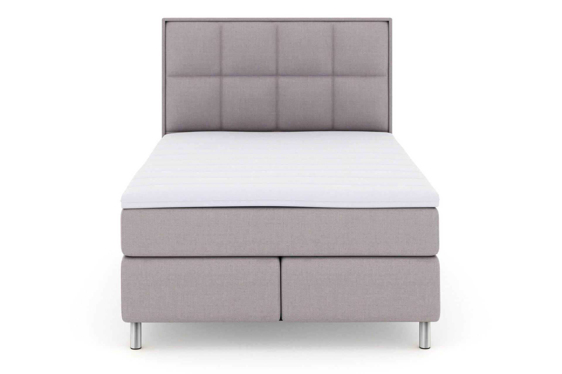 Select No 3 Komplett Sengepakke 140x200 Medium - Lysegrå/Metallben