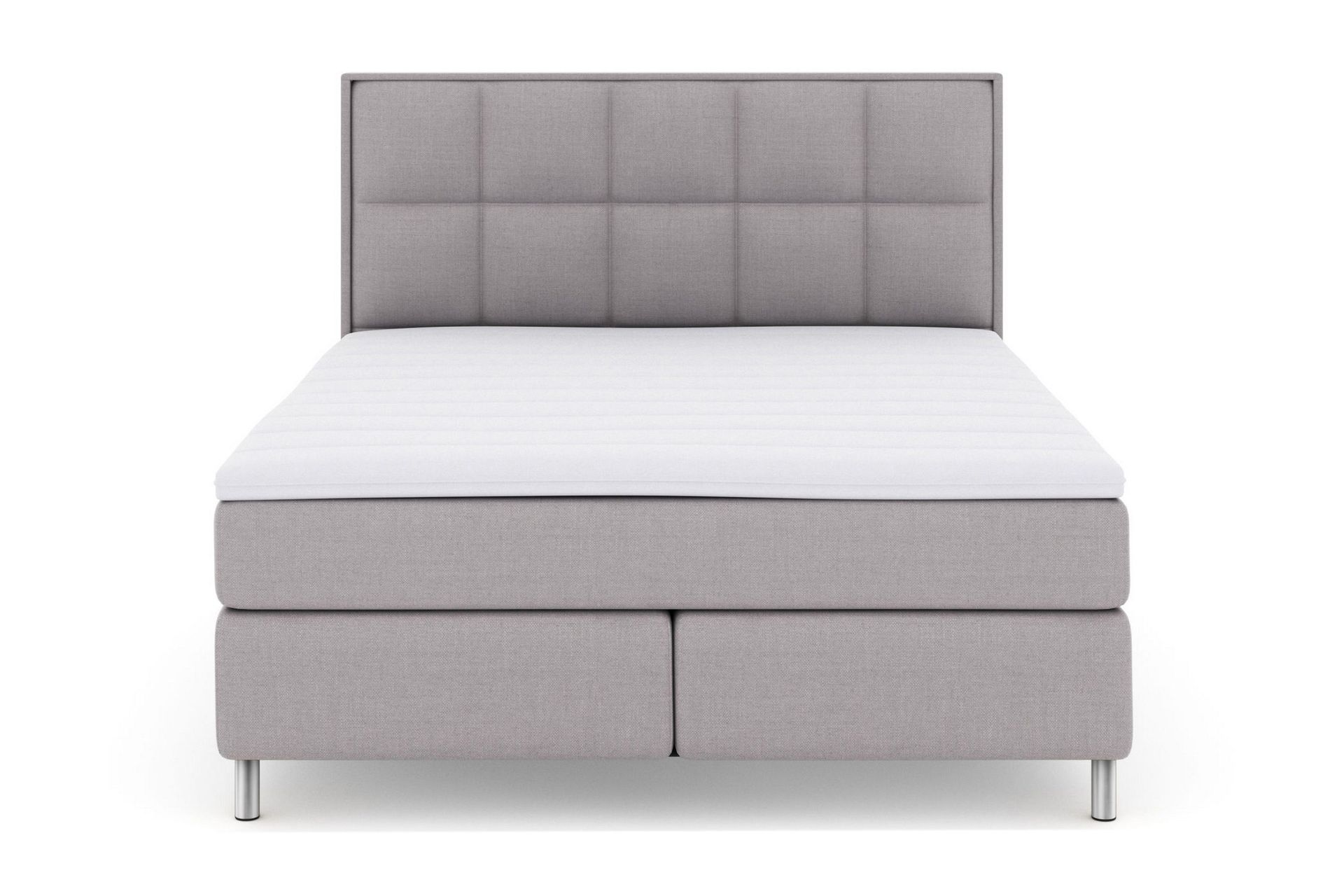 Select No 3 Komplett Sengepakke 160x200 Fast - Lysegrå/Metallben