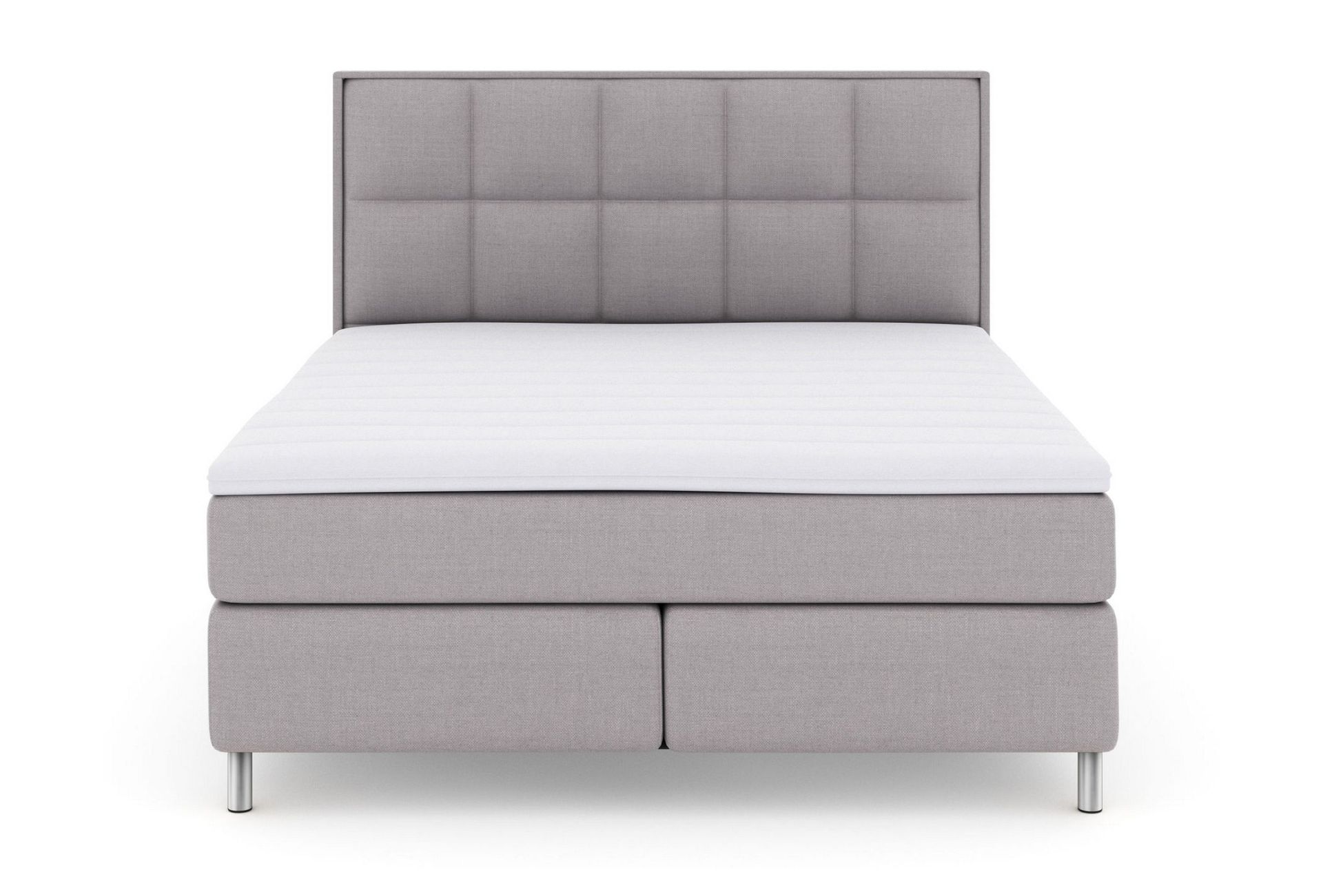 Select No 3 Komplett Sengepakke 160x200 Fast/Medium - Lysegrå/Metallben