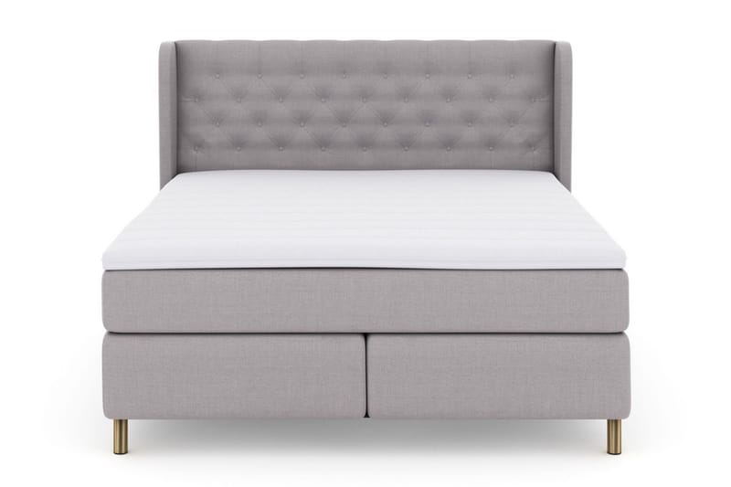 Select No 3 Komplett Sengepakke 160x200 Medium, Lysegrå/Kobberben