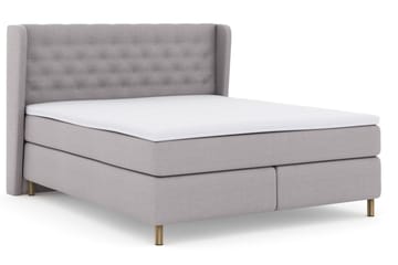 Select No 3 Komplett Sengepakke 160x200 Medium - Lysegrå/Kobberben - Møbler - Senger - Komplett sengepakke