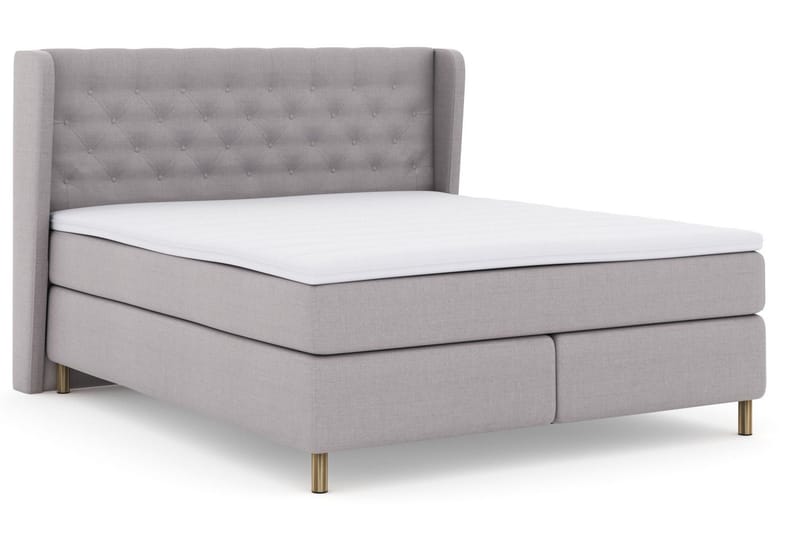 Select No 3 Komplett Sengepakke 160x200 Medium - Lysegrå/Kobberben - Møbler - Senger - Komplett sengepakke