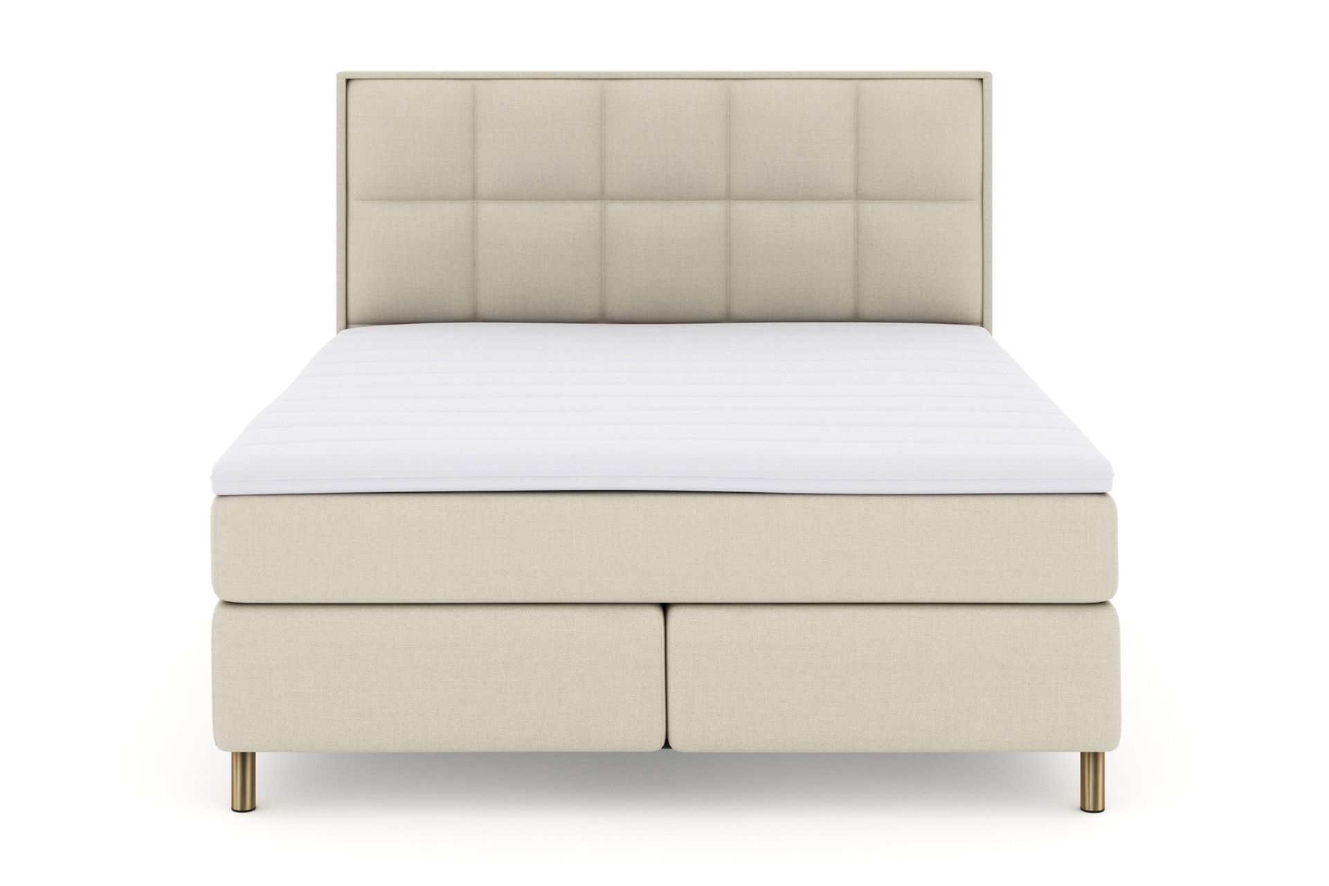 Select No 3 Komplett Sengepakke 180x200 Fast - Beige/Kobberben