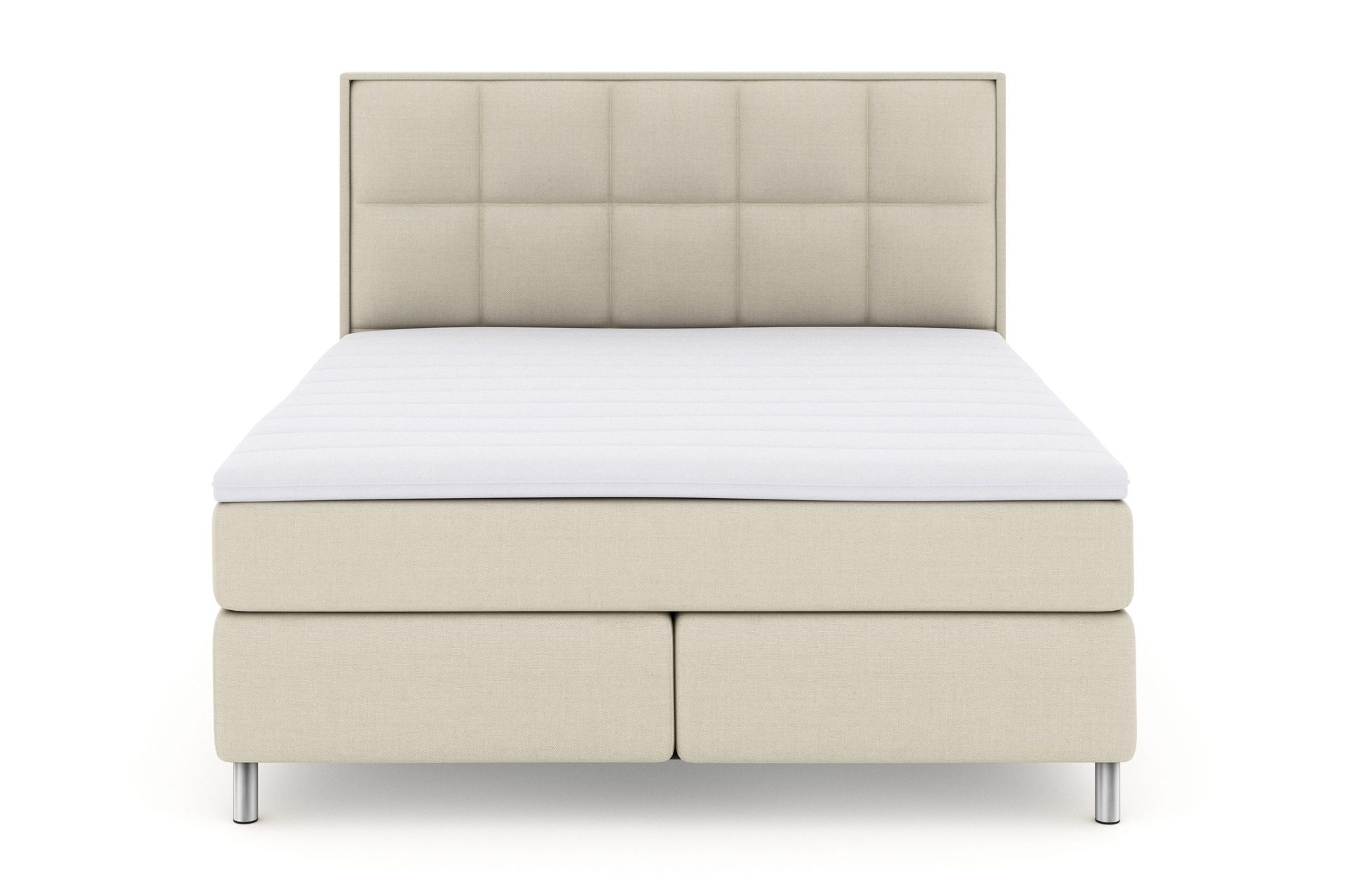 Select No 3 Komplett Sengepakke 180x200 Fast - Beige/Metallben