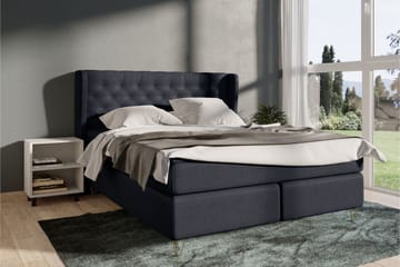Select No 3 Komplett Sengepakke 180x200 Fast - Blå/Metallben - Møbler - Senger - Komplett sengepakke