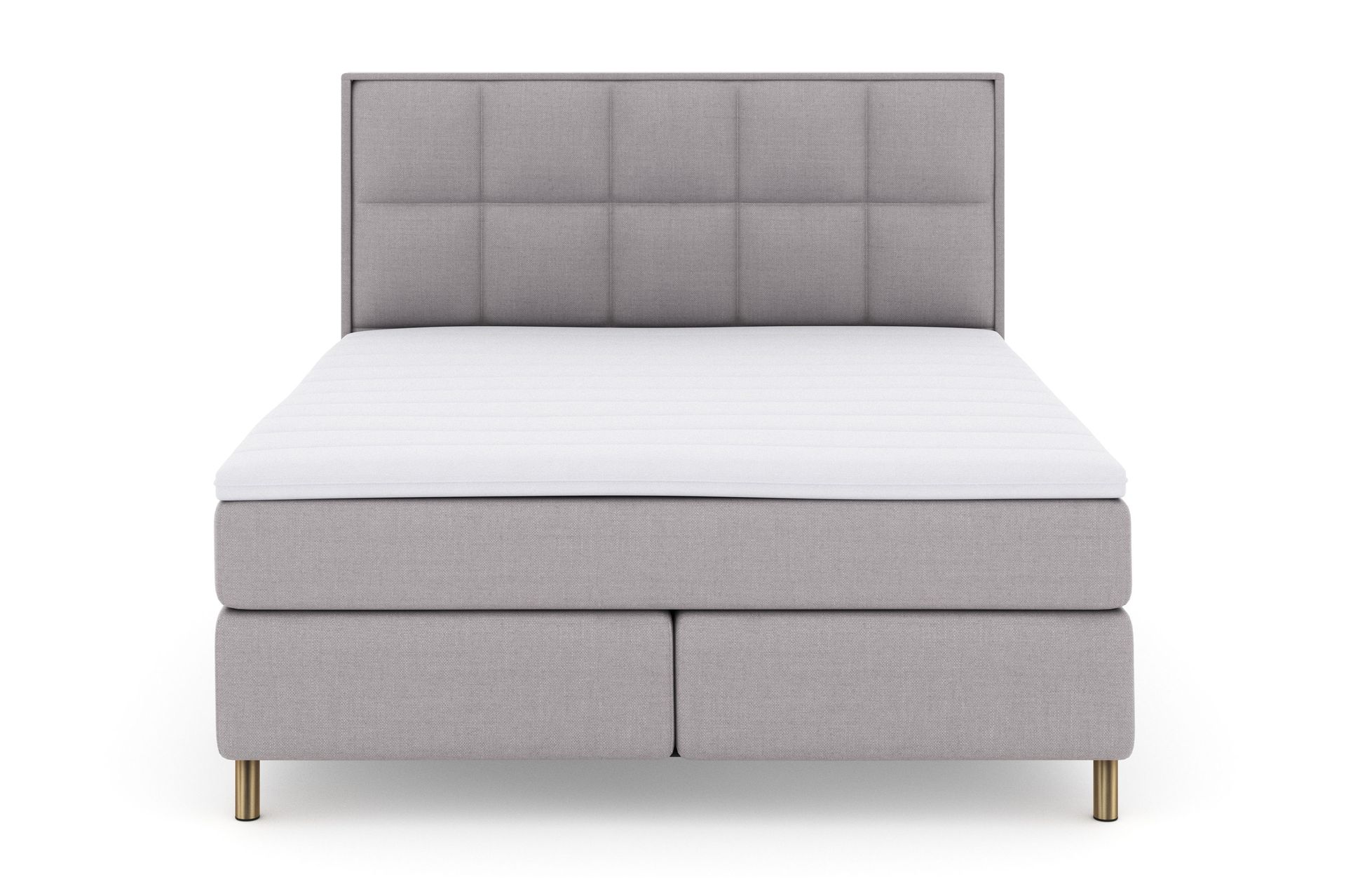 Select No 3 Komplett Sengepakke 180x200 Fast - Lysegrå/Kobberben