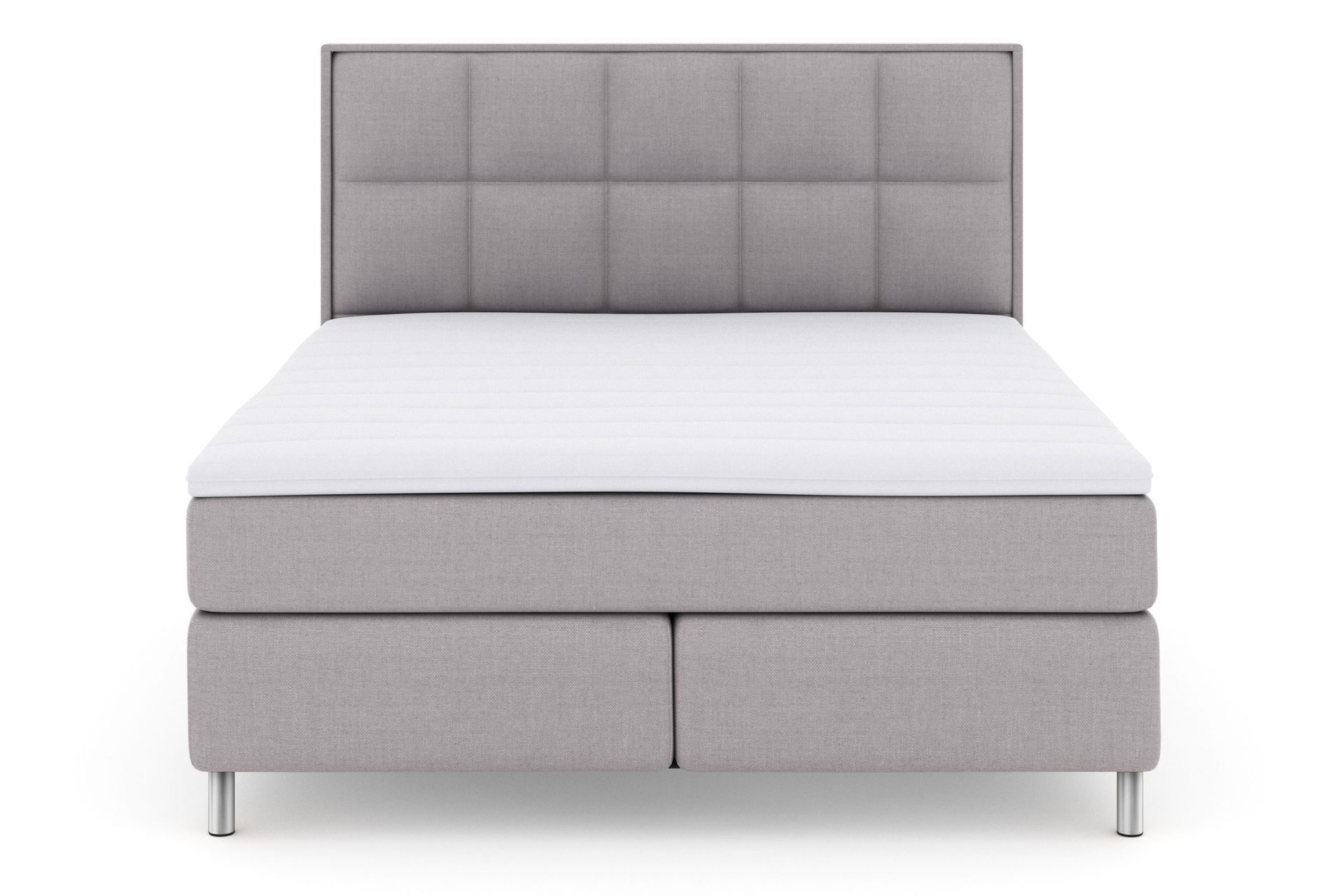 Select No 3 Komplett Sengepakke 180x200 Fast - Lysegrå/Metallben