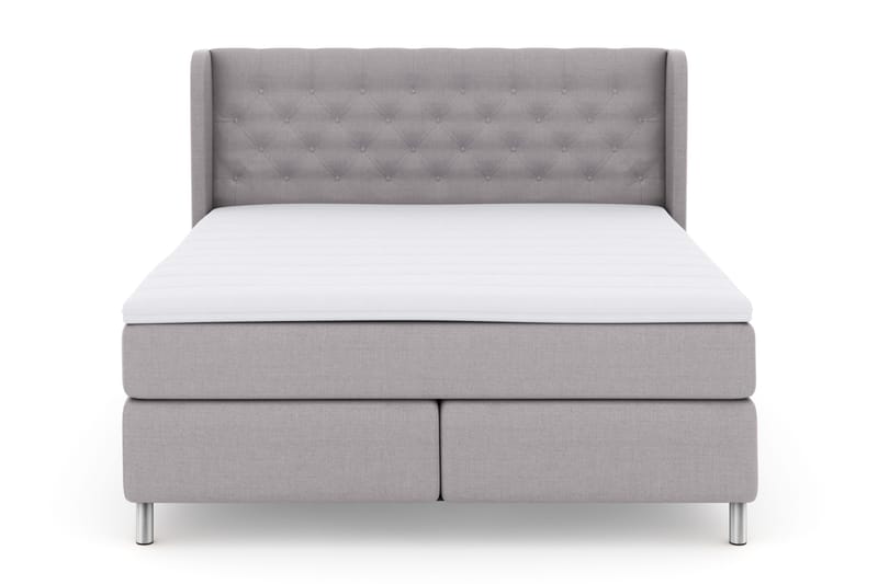 Select No 3 Komplett Sengepakke 180x200 Fast - Lysegrå/Metallben - Møbler - Senger - Komplett sengepakke