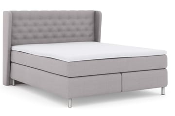Select No 3 Komplett Sengepakke 180x200 Fast - Lysegrå/Metallben - Møbler - Senger - Komplett sengepakke