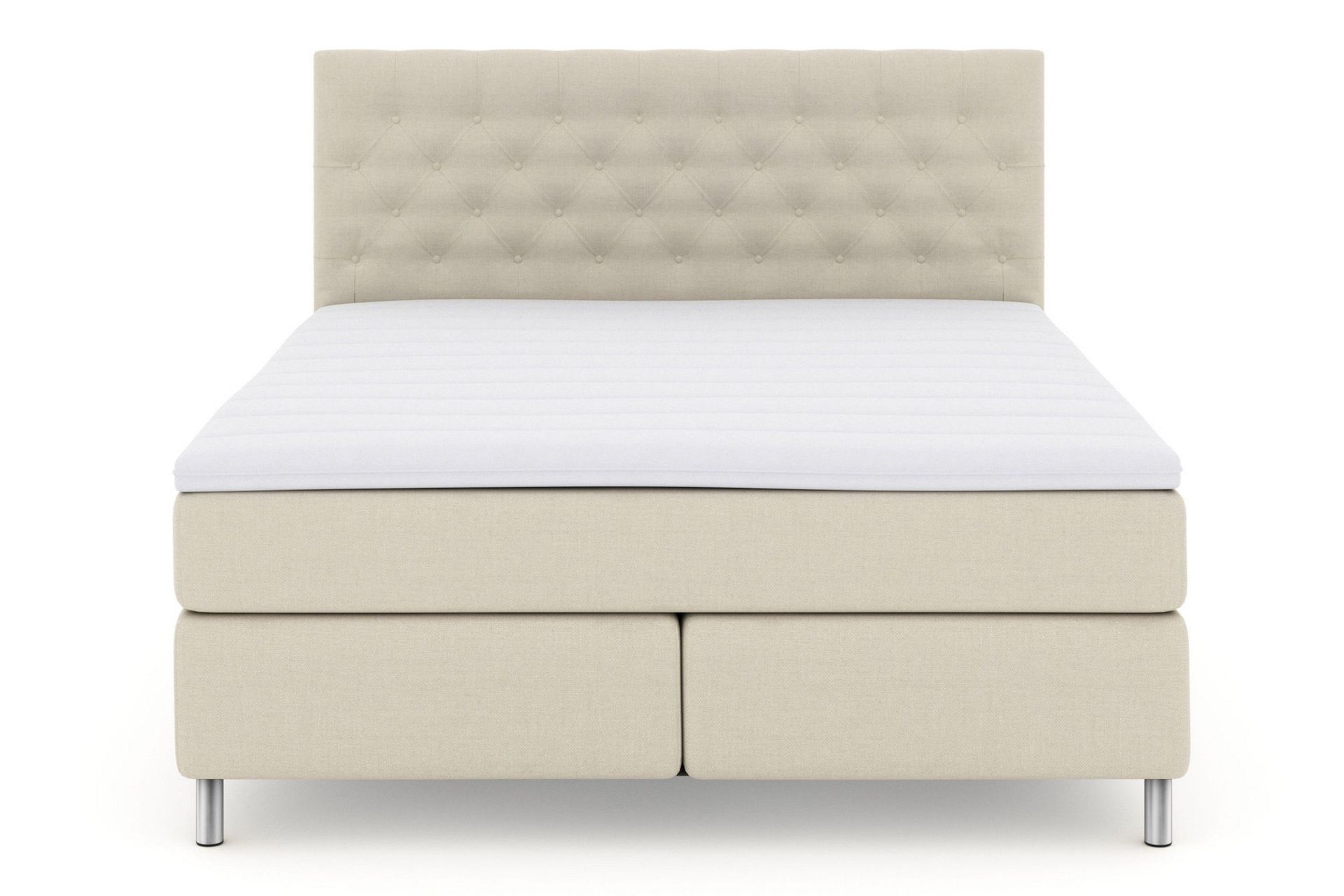 Select No 3 Komplett Sengepakke 180x200 Fast/Medium - Beige/Metallben