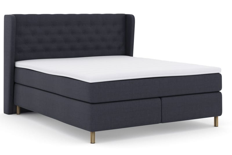 Select No 3 Komplett Sengepakke 180x200 Fast/Medium - Blå/Kobberben - Møbler - Senger - Komplett sengepakke