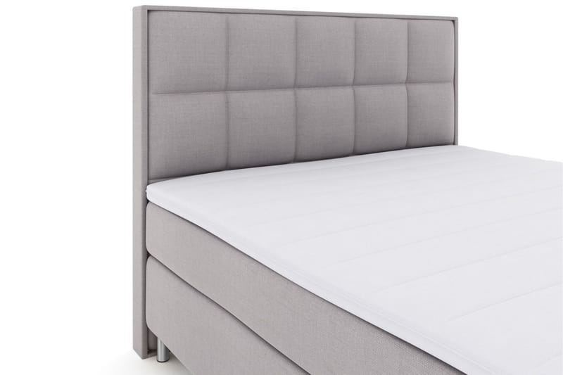 Select No 3 Komplett Sengepakke 180x200 Fast/Medium - Lysegrå/Metallben - Møbler - Senger - Komplett sengepakke