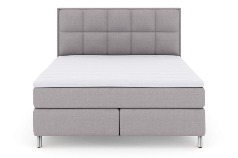 Select No 3 Komplett Sengepakke 180x200 Fast/Medium - Lysegrå/Metallben - Møbler - Senger - Komplett sengepakke