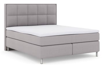 Select No 3 Komplett Sengepakke 180x200 Fast/Medium - Lysegrå/Metallben - Møbler - Senger - Komplett sengepakke
