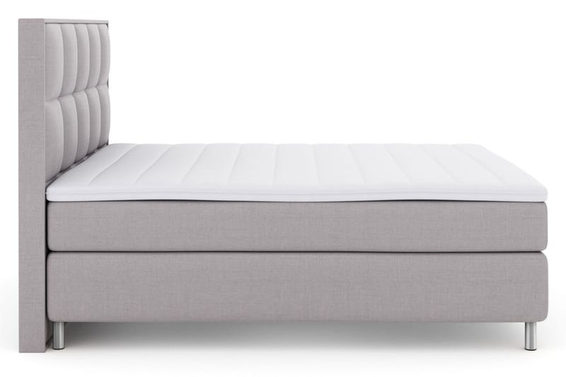 Select No 3 Komplett Sengepakke 180x200 Fast/Medium - Lysegrå/Metallben - Møbler - Senger - Komplett sengepakke