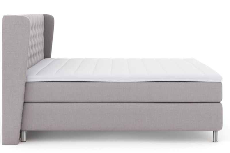 Select No 3 Komplett Sengepakke 180x200 Fast/Medium - Lysegrå/Metallben - Møbler - Senger - Komplett sengepakke