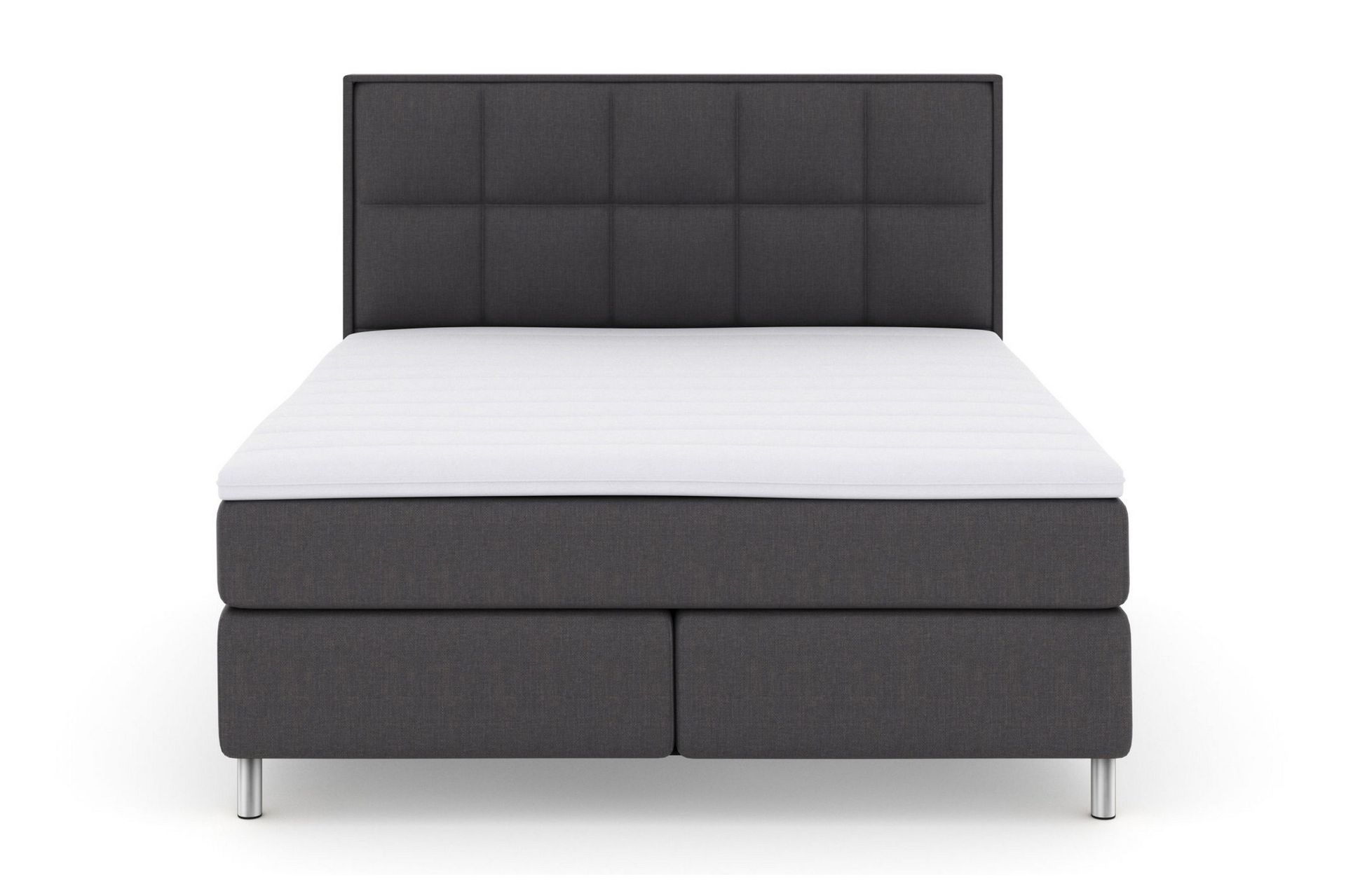 Select No 3 Komplett Sengepakke 180x200 Fast/Medium - Mørkegrå/Metallben