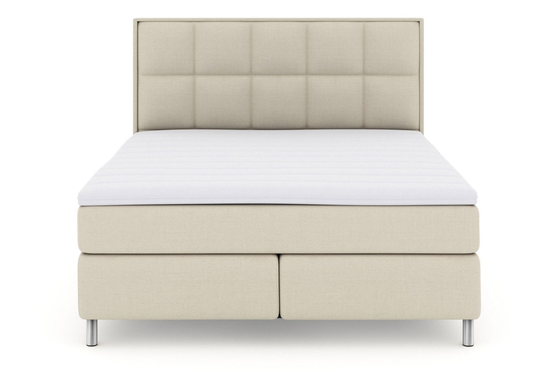 Select No 3 Komplett Sengepakke 210x210 Fast - Beige/Metallben