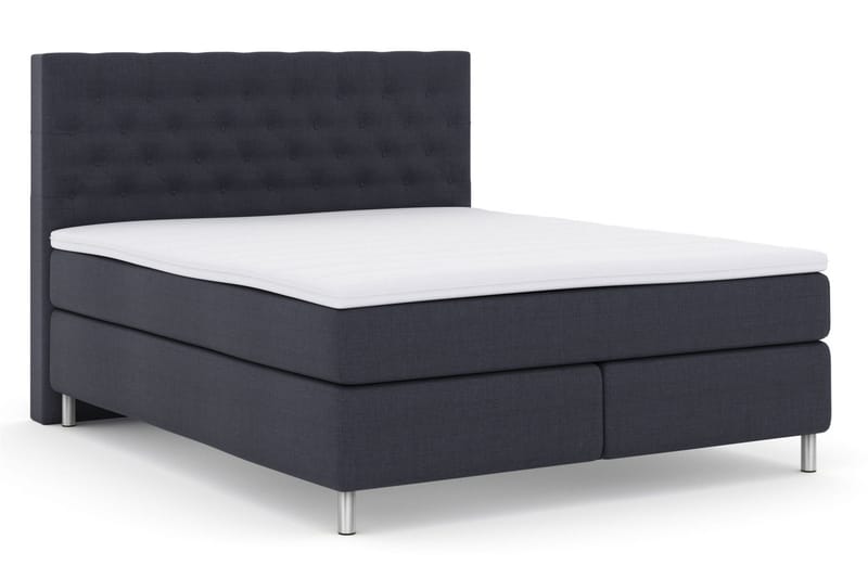 Select No 3 Komplett Sengepakke 210x210 Fast - Blå/Metallben - Møbler - Senger - Komplett sengepakke