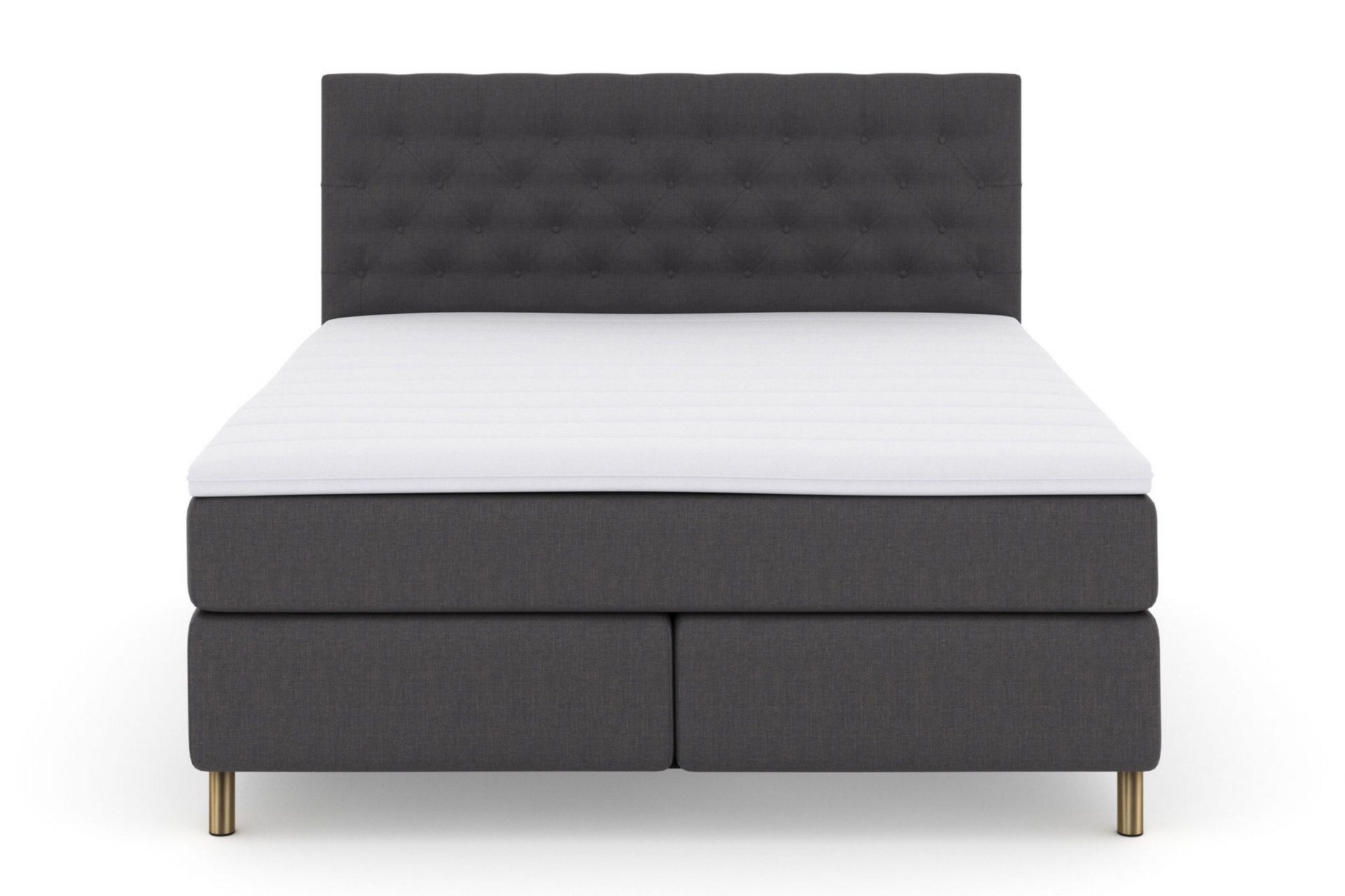 Select No 3 Komplett Sengepakke 210x210 Fast - Mørkegrå/Kobberben