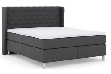 Select No 3 Komplett Sengepakke 210x210 Fast - Mørkegrå/Metallben - Møbler - Senger - Komplett sengepakke