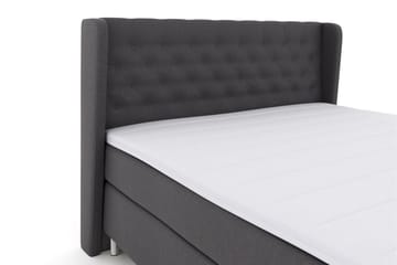 Select No 3 Komplett Sengepakke 210x210 Fast - Mørkegrå/Metallben - Møbler - Senger - Komplett sengepakke
