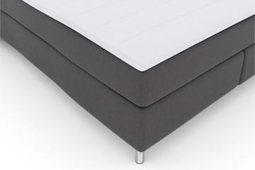 Select No 3 Komplett Sengepakke 210x210 Fast - Mørkegr å/Metallben - Møbler - Senger - Komplett sengepakke