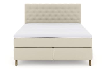 Select No 3 Komplett Sengepakke 210x210 Fast/Medium - Beige/Kobberben - Møbler - Senger - Komplett sengepakke