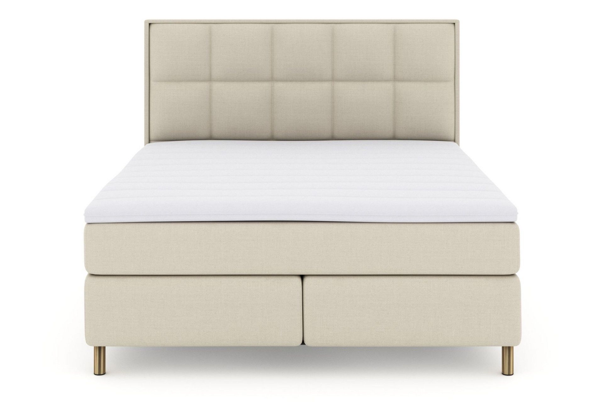 Select No 3 Komplett Sengepakke 210x210 Fast/Medium - Beige/Kobberben