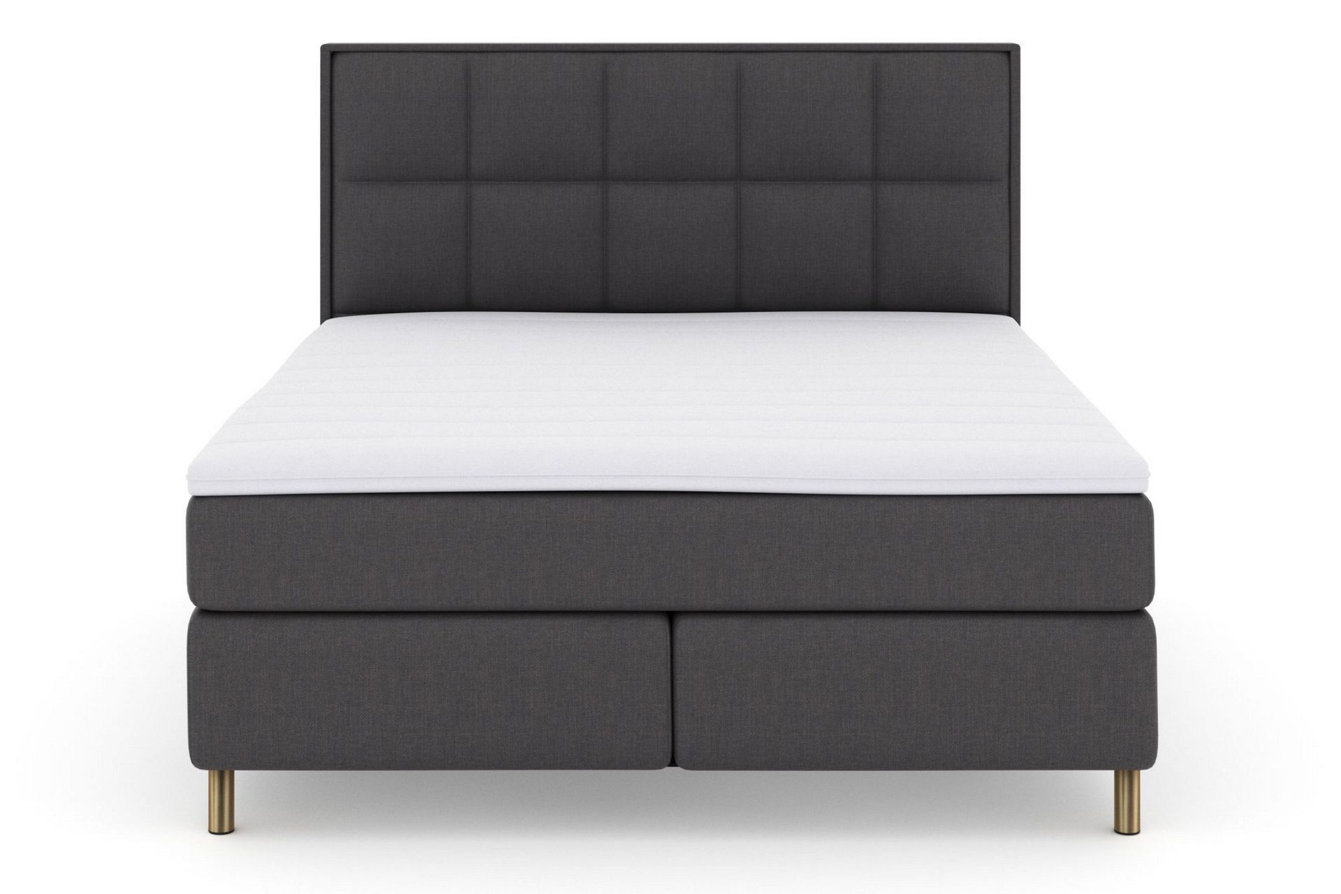 Select No 3 Komplett Sengepakke 210x210 Fast/Medium - Mørkegrå/Kobberben