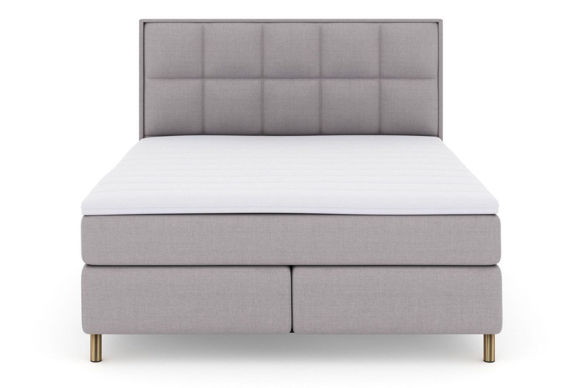 Select No 3 Komplett Sengepakke 210x210 Medium - Lysegrå/Kobberben