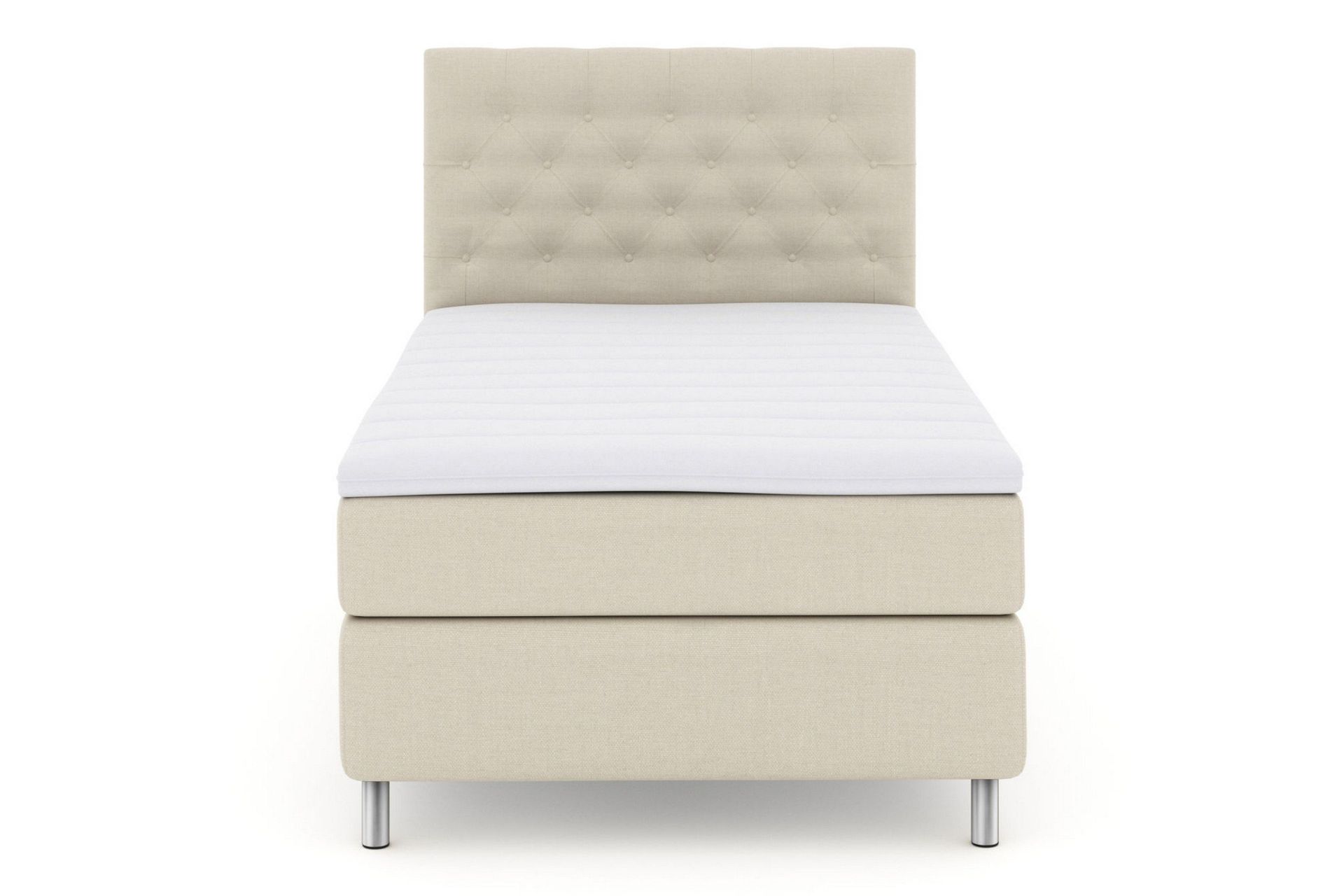 Select No 3 Kontinentalseng 120x200 Fast - Beige/Metallben