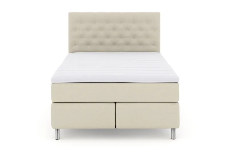 Select No 3 Kontinentalseng 140x200 Fast/Medium, Beige/Metallben