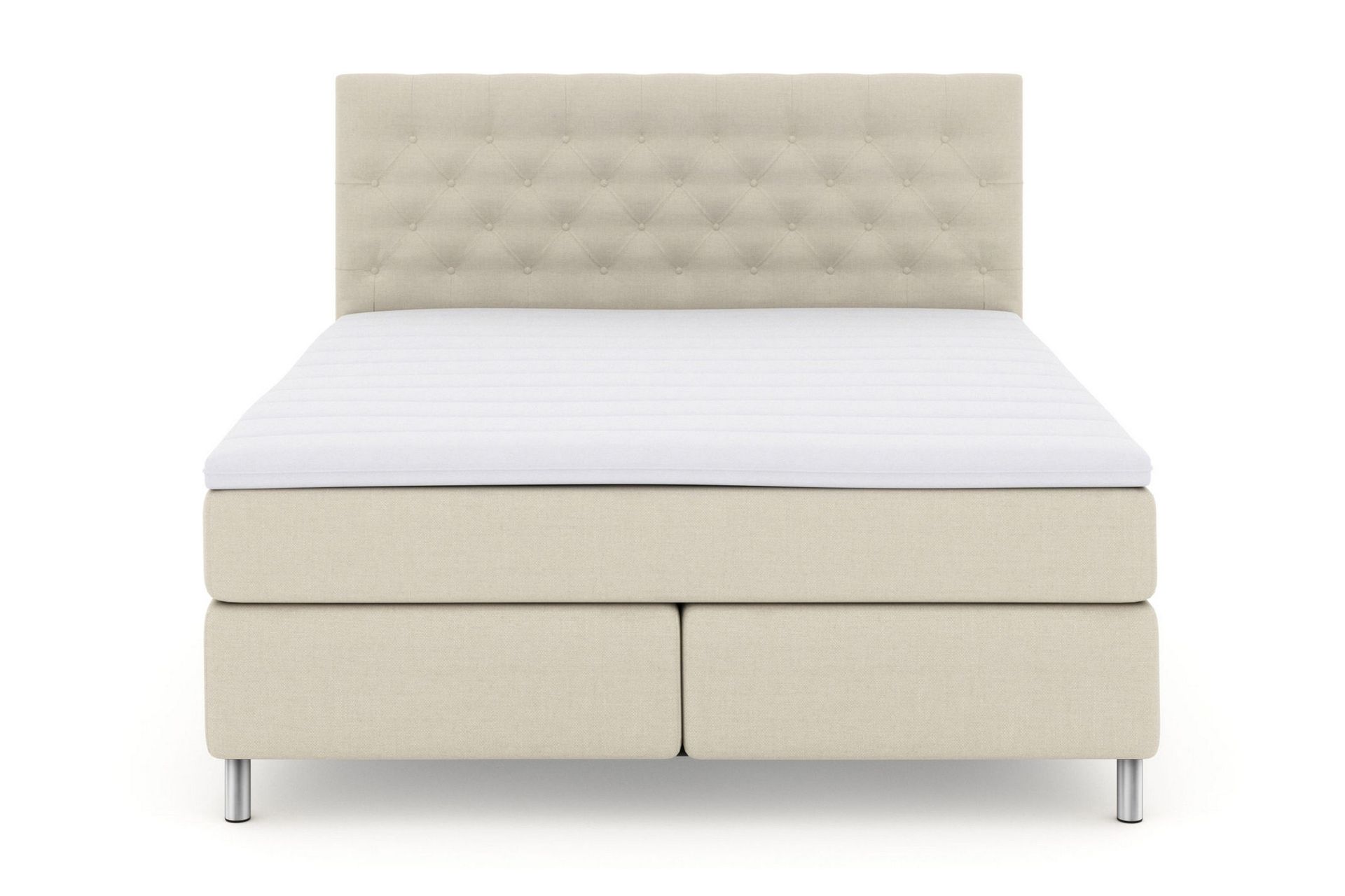 Select No 3 Kontinentalseng 180x200 Fast - Beige/Metallben