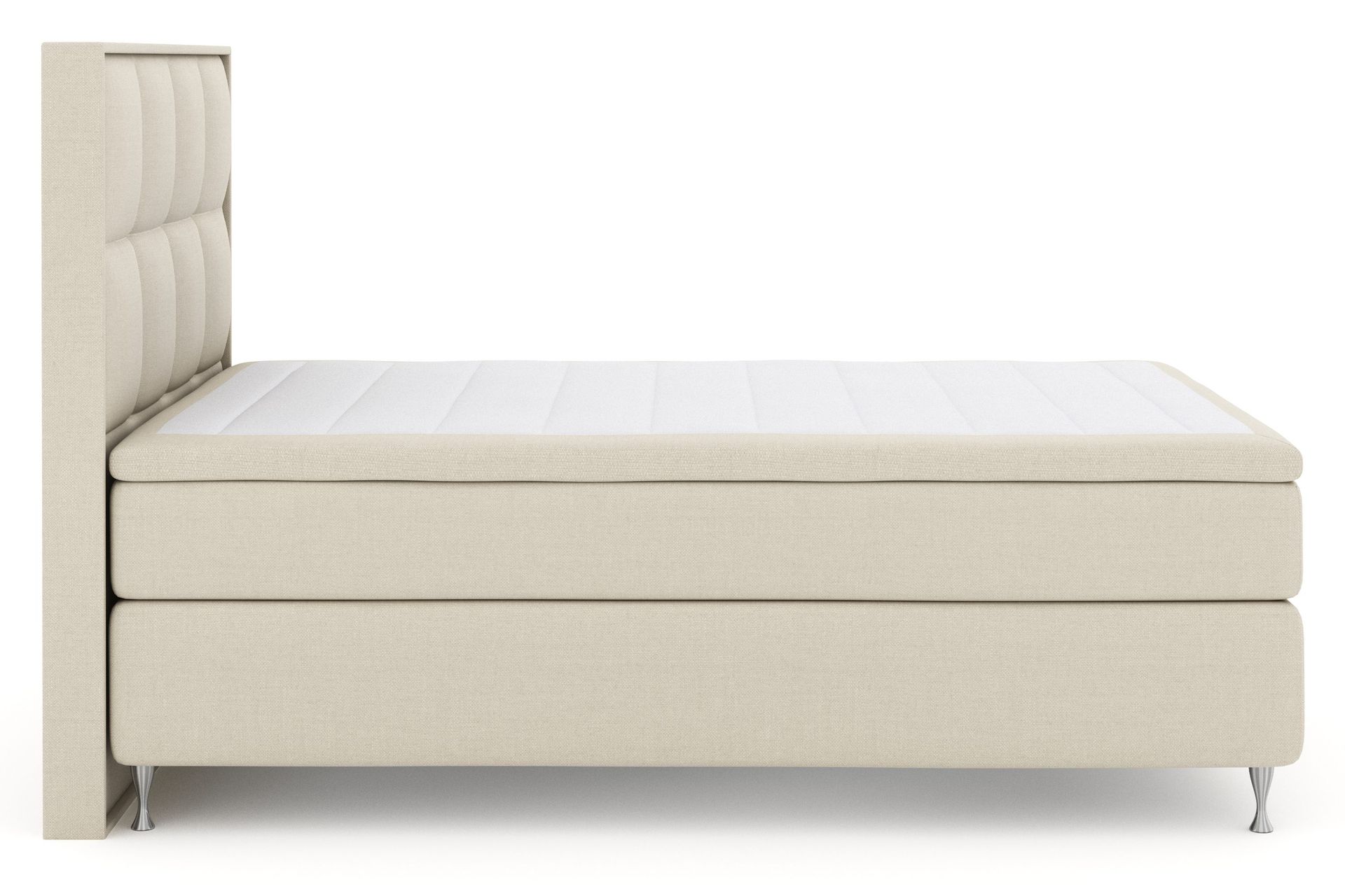 Select No 4 Komplett Sengepakke 140x200 Fast - Beige/Sølvben
