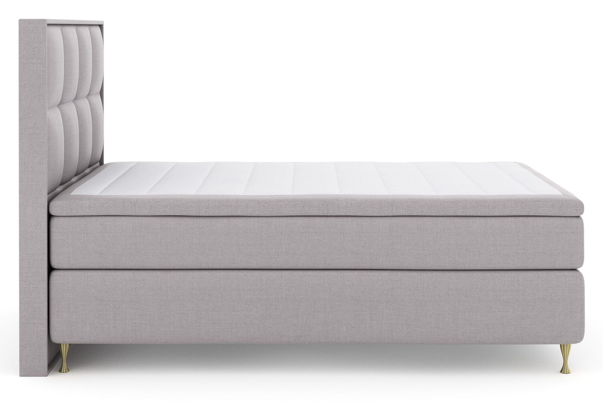 Select No 4 Komplett Sengepakke 140x200 Fast - Lysegrå/Gullben