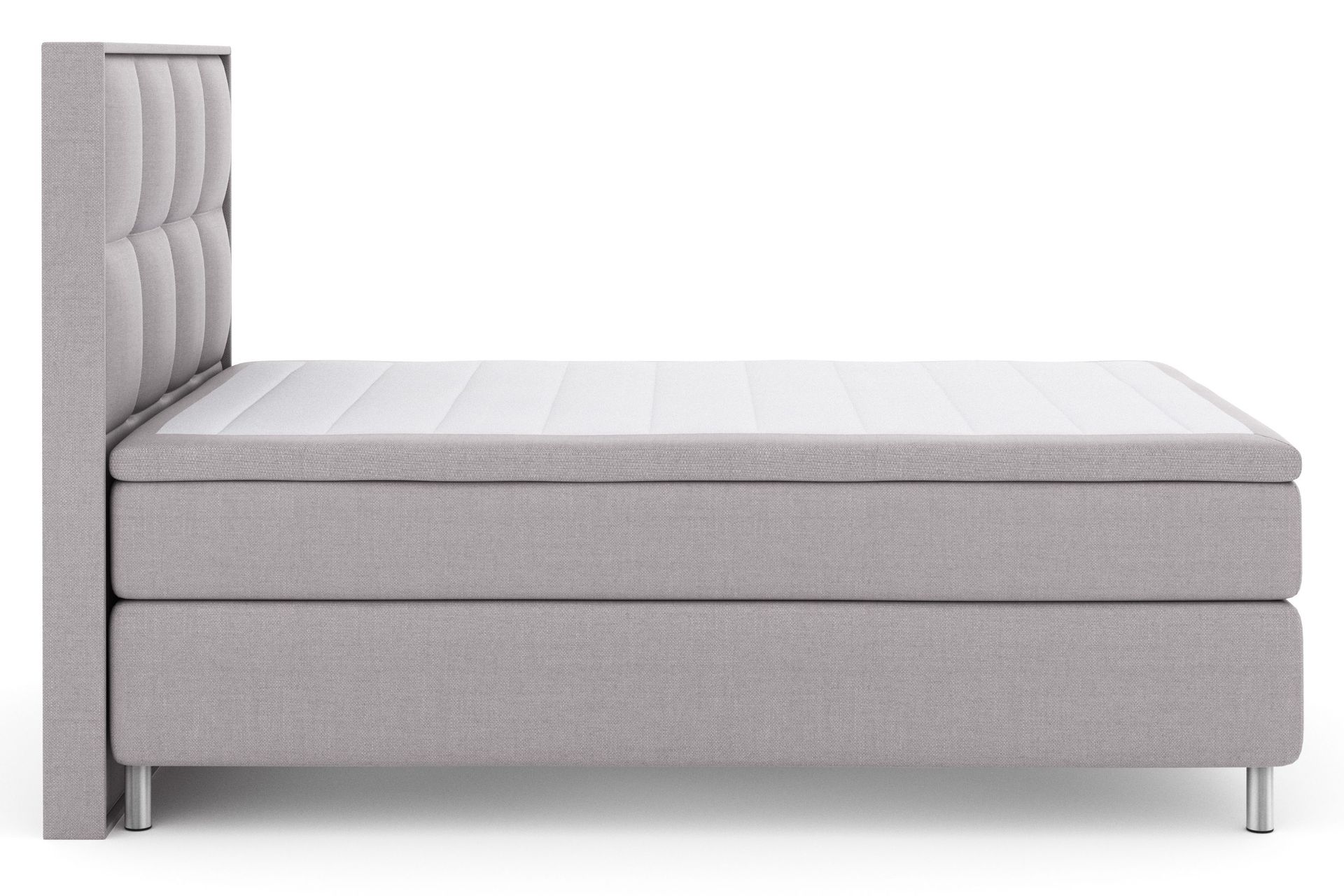 Select No 4 Komplett Sengepakke 140x200 Fast - Lysegrå/Metallben