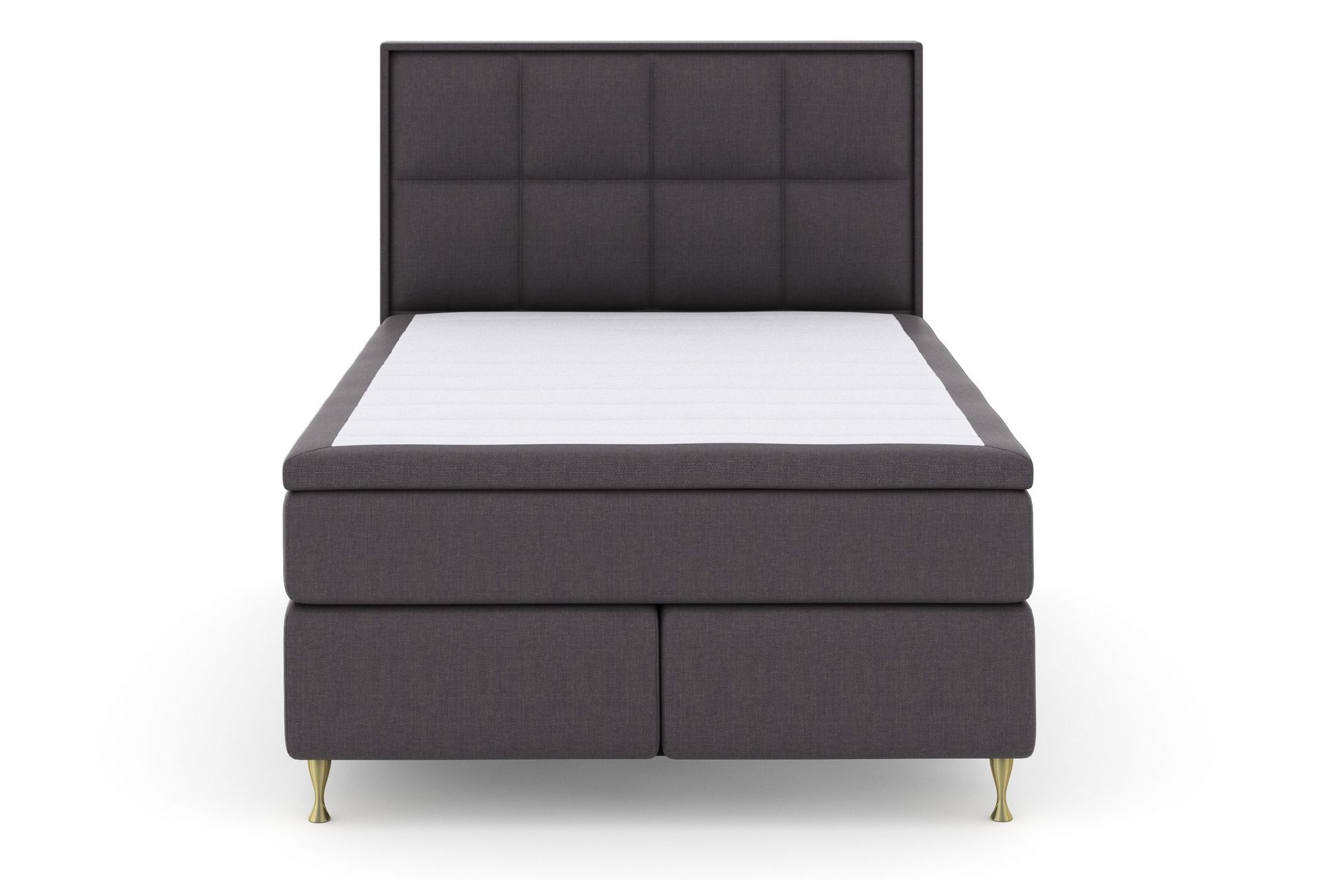 Select No 4 Komplett Sengepakke 140x200 Fast - Mørkegrå/Gullben