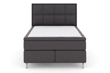 Select No 4 Komplett Sengepakke 140x200 Fast - Mørkegrå/Metallben - Møbler - Senger - Komplett sengepakke