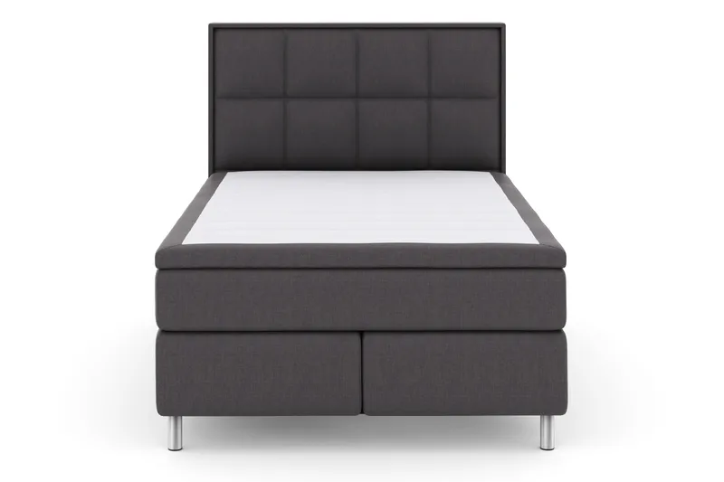 Select No 4 Komplett Sengepakke 140x200 Fast - Mørkegrå/Metallben - Møbler - Senger - Komplett sengepakke