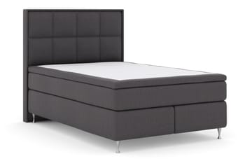 Select No 4 Komplett Sengepakke 140x200 Fast/Medium - Mørkegrå/Sølvben - Møbler - Senger - Komplett sengepakke